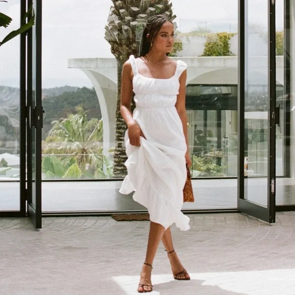 Sabo Skirt Fabi 100% Cotton White Dress, XS - Picture 7 of 10